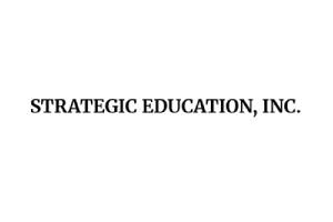 Logo of Strategic Education, Inc. with bold black text on white background.